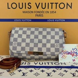 Louis Vuitton Favorite PM Azur Clutch Crossbody Handbag